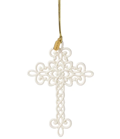 Lenox 2025 Snow Fantasies Cross Porcelain Ornament