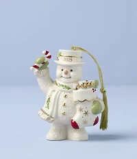Lenox 2025 Snowman with Stocking Ornament