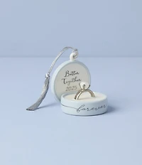 Lenox 2025 #double;Together Forever#double; Ring Box Porcelain Ornament