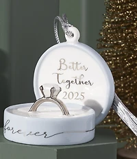 Lenox 2025 #double;Together Forever#double; Ring Box Porcelain Ornament