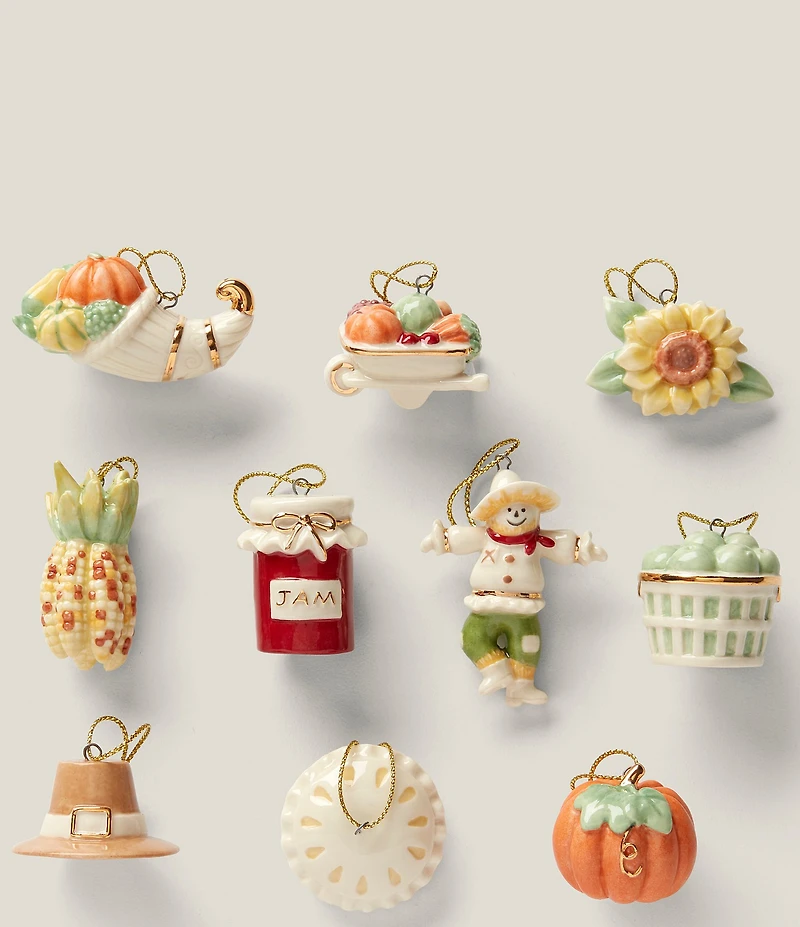 Lenox Autumn Favorites 10-Piece Ornament Set