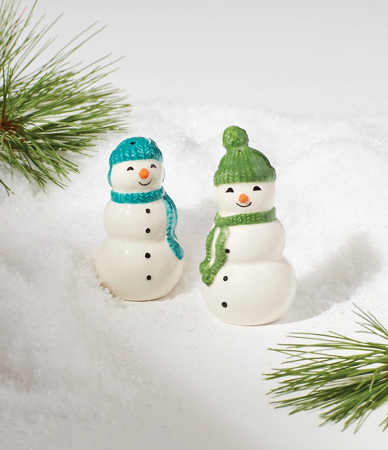 Lenox Balsam Lane Snowman Salt & Pepper Set