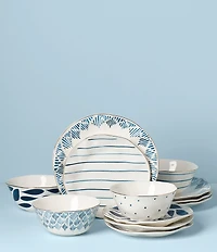 Lenox Blue Bay 12-Piece Dinnerware Set