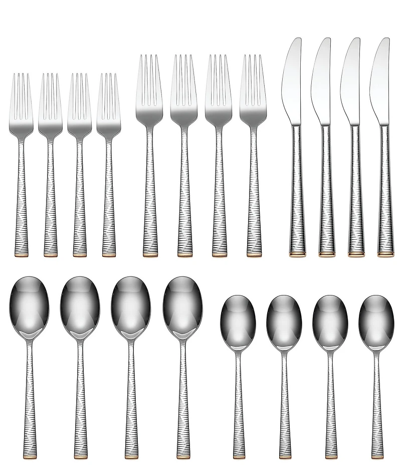 Lenox Blue Bay 20-Piece Stainless Steel Flatware Set