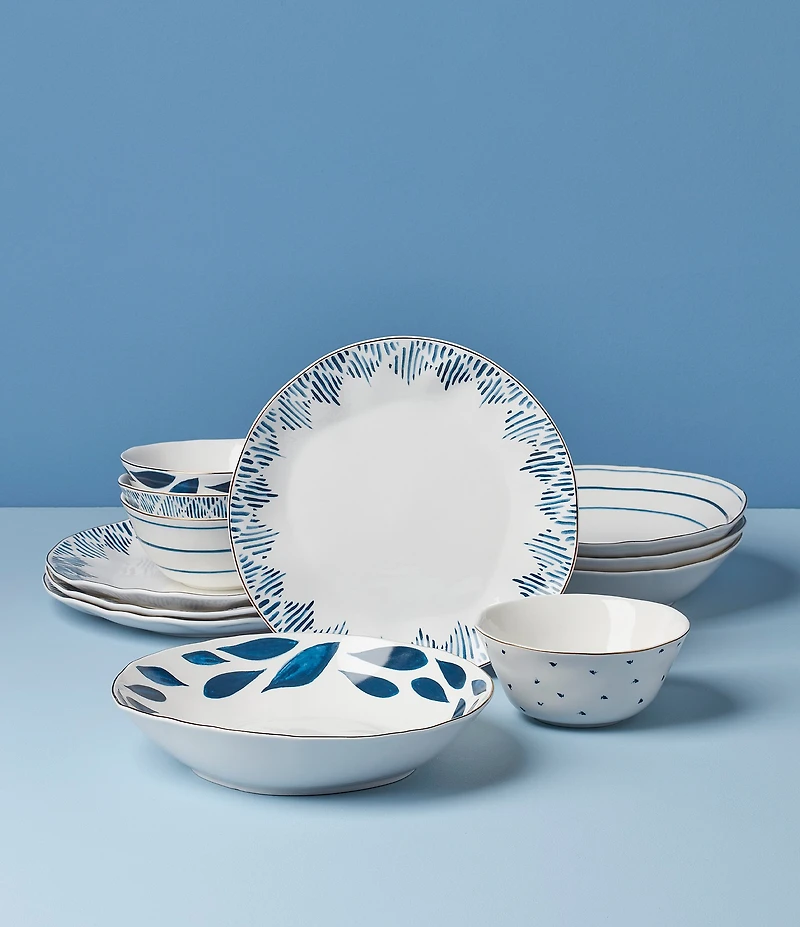 Lenox Blue Bay Assorted 12-Piece Dinnerware Set