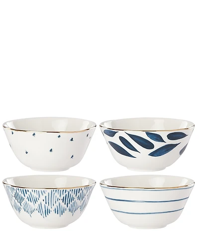 Lenox Blue Bay Assorted 4-Piece Dessert/Sorbet Bowls Set