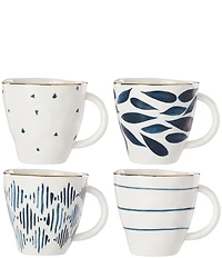 Lenox Blue Bay Assorted Dessert Mugs, Set of 4