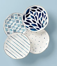 Lenox Blue Bay Assorted Dessert Plates, Set of 4