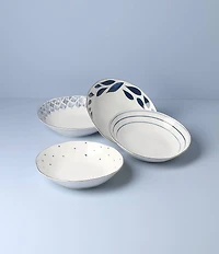 Lenox Blue Bay Assorted Dinner Bowls, Set of 4