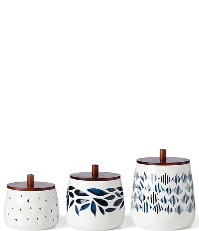 Lenox Blue Bay Porcelain 3-Piece Canister Set