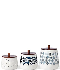 Lenox Blue Bay Porcelain 3-Piece Canister Set