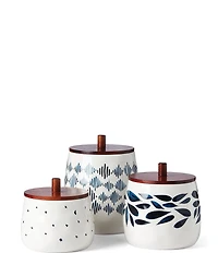 Lenox Blue Bay Porcelain 3-Piece Canister Set