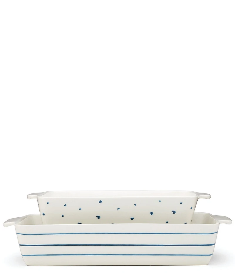 Lenox Blue Bay Porcelain Rectangular Baker Dish 2-Piece Set
