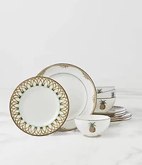 Lenox British Colonial Bamboo 12-Piece Dinnerware Set