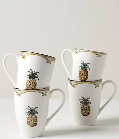 Lenox British Colonial Bamboo Mugs, Set of 4