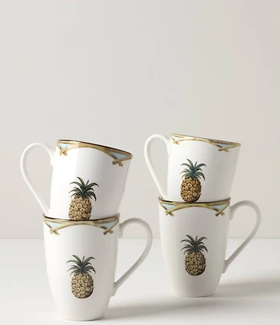 Lenox British Colonial Bamboo Mugs, Set of 4