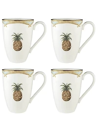 Lenox British Colonial Bamboo Mugs, Set of 4