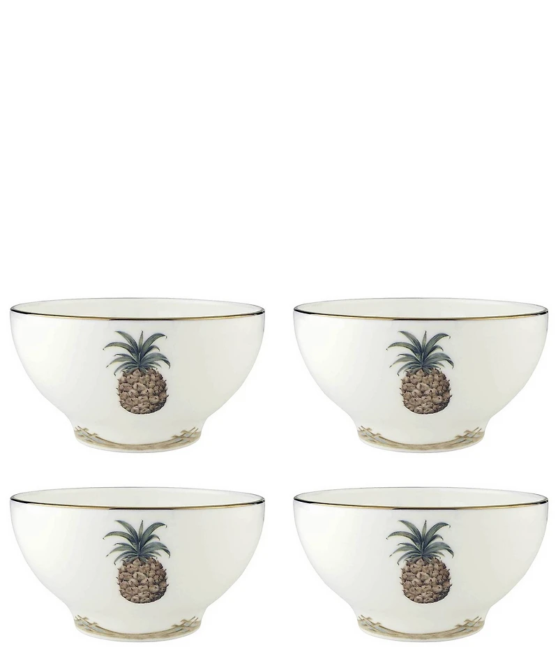 Lenox British Colonial Bamboo Rice Bowls, Set of 4