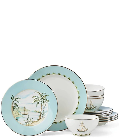 Lenox British Colonial Tradewind 12-Piece Dinnerware Set, Set of 4