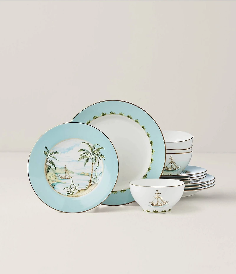 Lenox British Colonial Tradewind 12-Piece Dinnerware Set, Set of 4