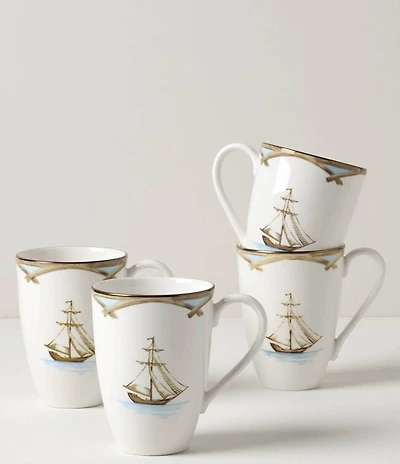 Lenox British Colonial Tradewind Mugs, Set of 4