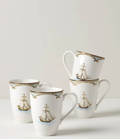 Lenox British Colonial Tradewind Mugs, Set of 4