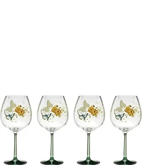 Lenox Butterfly Meadow Balloon Wine Glasses, Set of 4