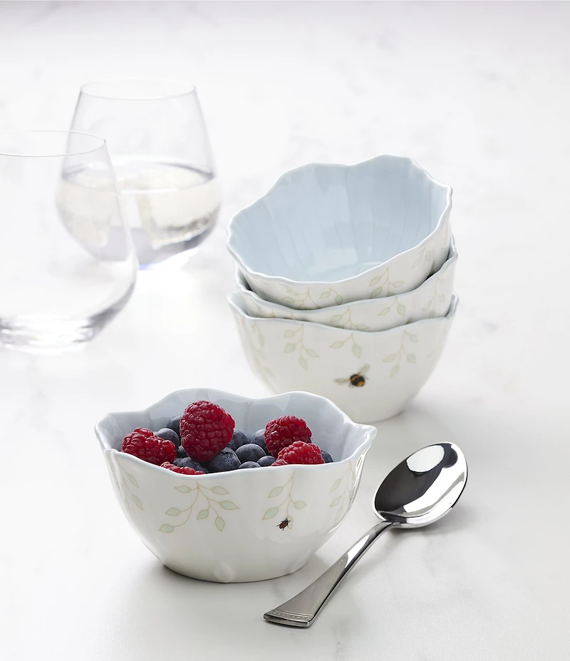 Lenox Butterfly Meadow Floral Dessert Bowls, Set of 4