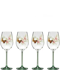 Lenox Butterfly Meadow Wine Glasses, Set of 4