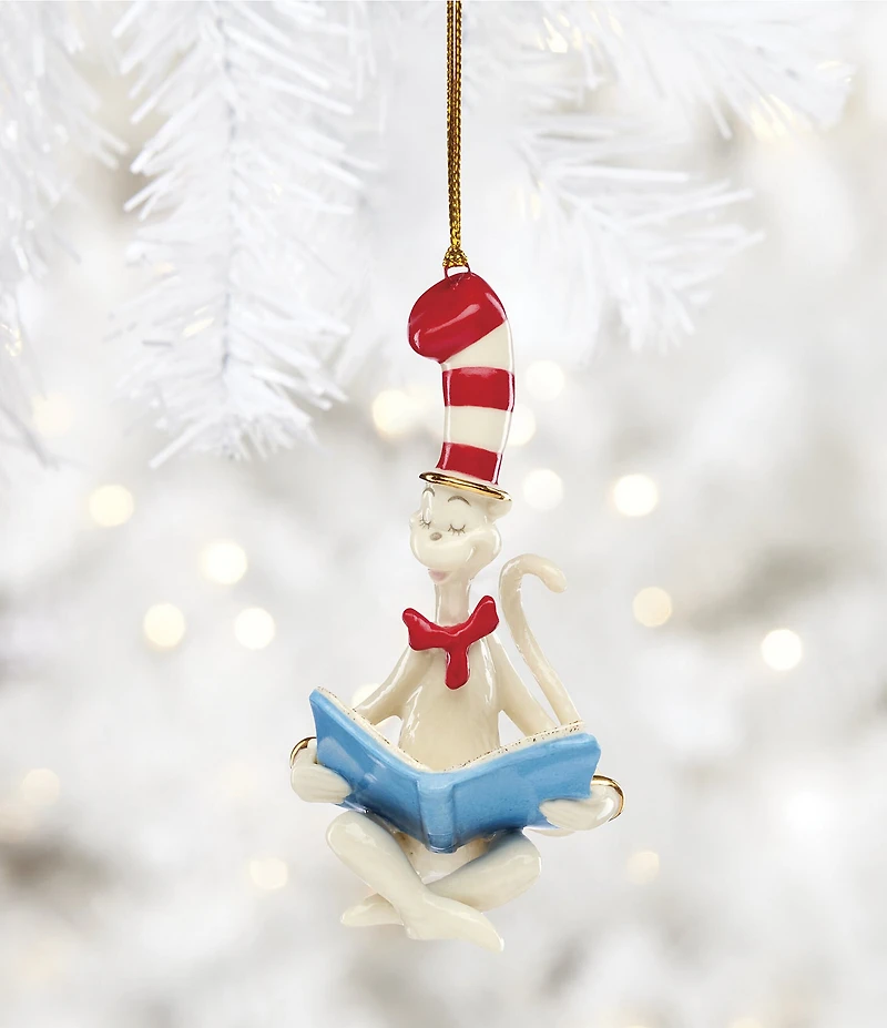 Lenox Cat in the Hat Porcelain Ornament