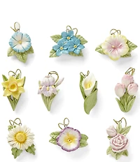 Lenox Celebrate Flowers 10-Piece Mini Ornament Set