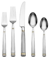 Southern Living Claire 45-Piece Stainless Steel Flatware Set