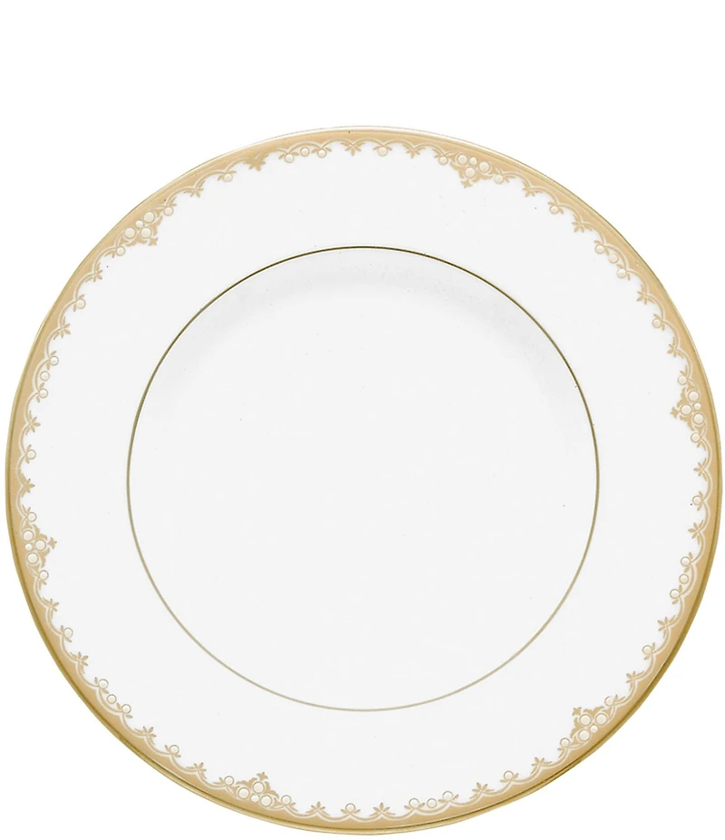Lenox Federal Gold Scalloped Bone China Accent Salad Plate