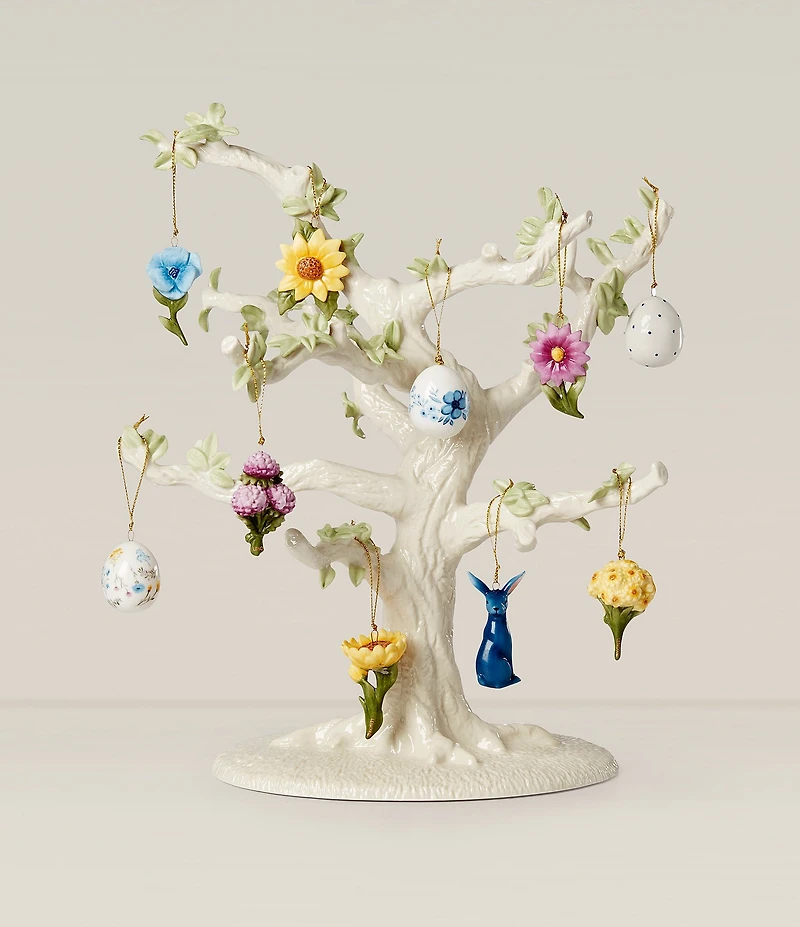 Lenox Floral Easter 10-Piece Mini Ornaments + Tree Set