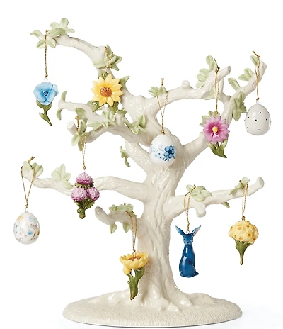 Lenox Floral Easter 10-Piece Mini Ornaments + Tree Set
