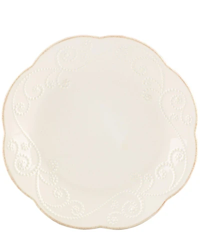 Lenox 4-Piece French Perle Scalloped Stoneware Dessert Plate Set