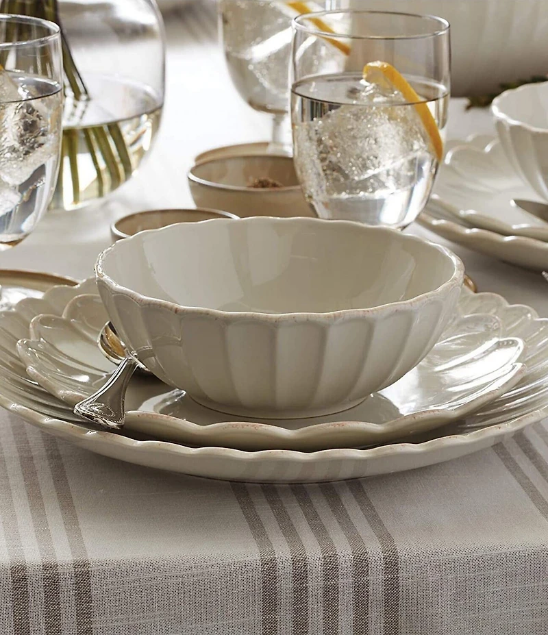 Lenox French Perle Collection Scalloped 12-Piece Dinnerware Set