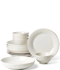 Lenox French Perle Groove 12-Piece Dinnerware Set