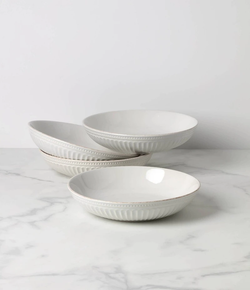 Lenox French Perle Groove Dinner Bowls, Set of 4