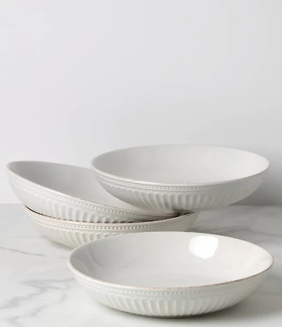 Lenox French Perle Groove Dinner Bowls, Set of 4