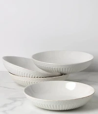 Lenox French Perle Groove Dinner Bowls, Set of 4