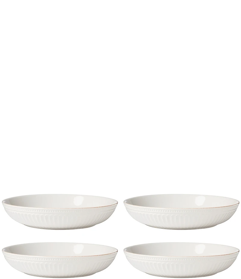 Lenox French Perle Scallop Dinner Bowls, Set of 4