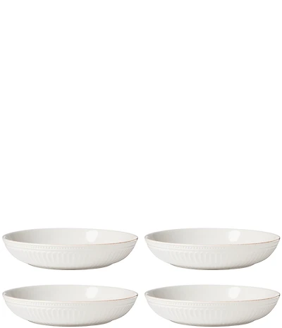 Lenox French Perle Scallop Dinner Bowls, Set of 4