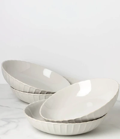 Lenox French Perle Scallop Dinner Bowls, Set of 4