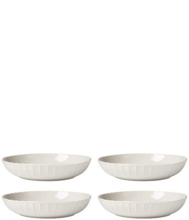 Lenox French Perle Scallop Dinner Bowls, Set of 4