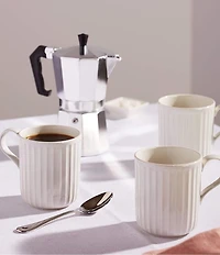 Lenox French Perle Scallop Mugs, Set of 4