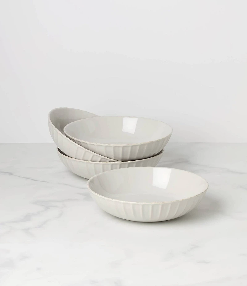 Lenox French Perle Scallop Pasta Bowls, Set of 4