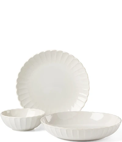 Lenox French Perle Scallop White 12-Piece Dinnerware Set