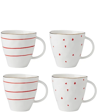 Lenox Garnet Bay Mugs, Set of 4