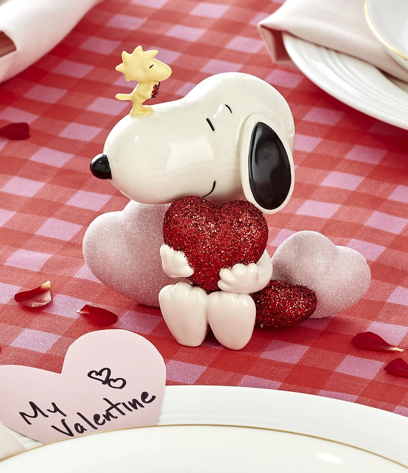 Lenox Glitter Heart Snoopy Love Figurine